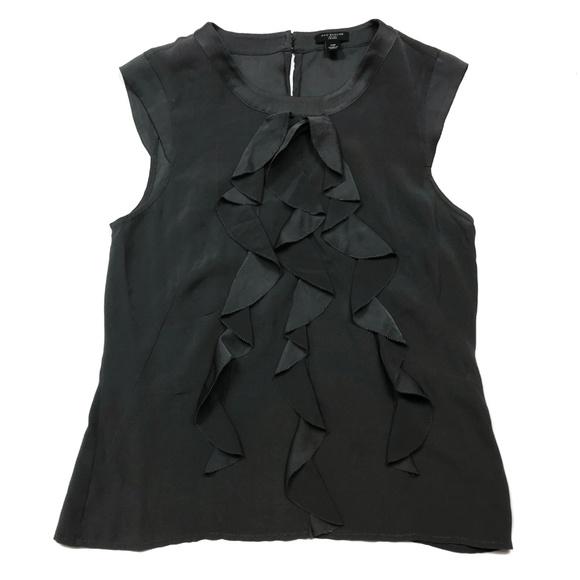 Ann Taylor ~ Ruffled Blouse ~ Silk - Picture 2 of 6